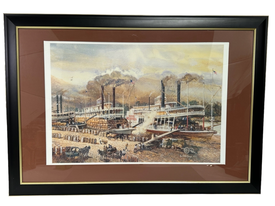 Jack Clouse DeLoney (B. 1940, Alabama) Signed Limited Edition Print Titled 'Memphis Belle' Numbered 506 Of 1250 Dated 1999 26 X 19 Framed 40 X 28 [Photo 2]