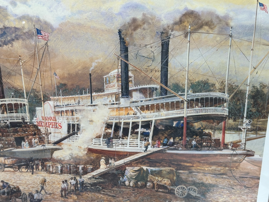 Jack Clouse DeLoney (B. 1940, Alabama) Signed Limited Edition Print Titled 'Memphis Belle' Numbered 506 Of 1250 Dated 1999 26 X 19 Framed 40 X 28 [Photo 9]