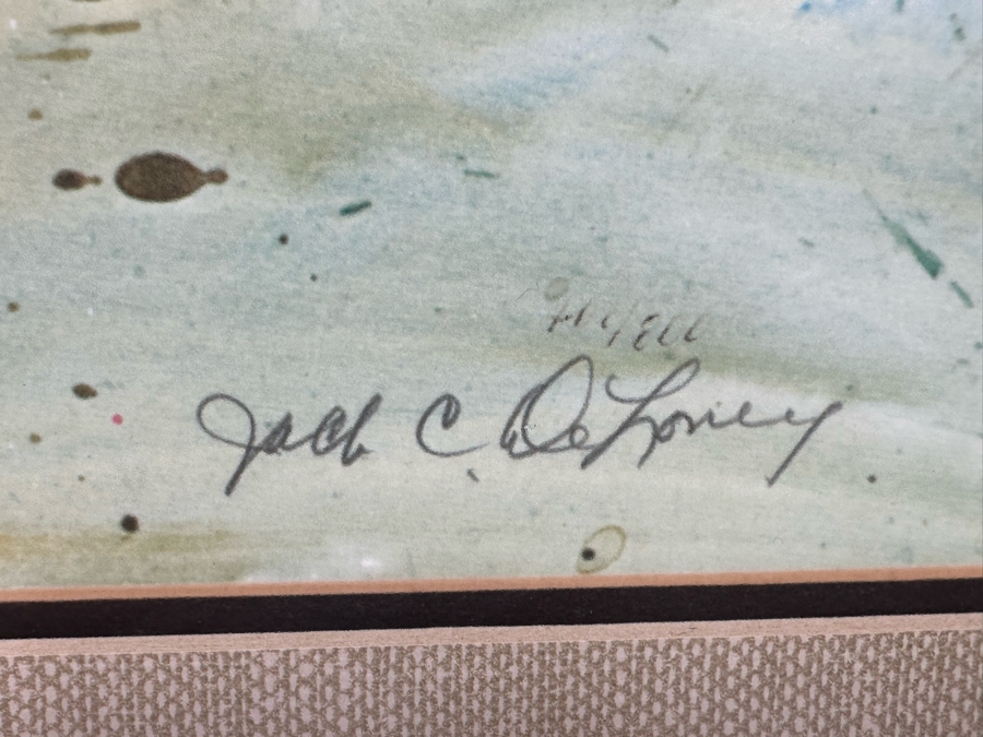 Jack Clouse DeLoney (B. 1940, Alabama) Signed Limited Edition Print Numbered Dated 1982 28.5 X 19 Framed 37 X 27 [Photo 12]