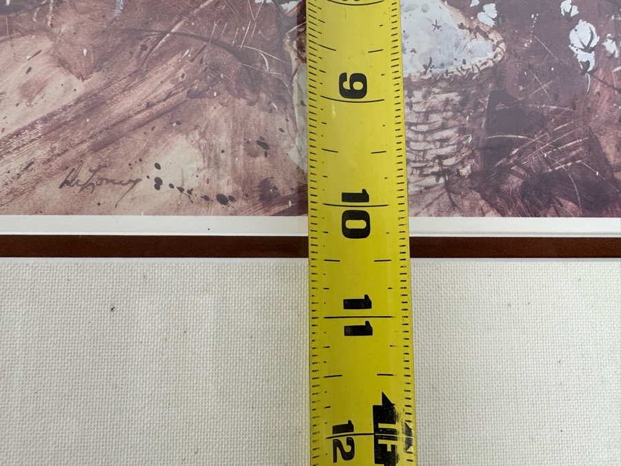 Jack Clouse DeLoney (B. 1940, Alabama) Signed Limited Edition Print Titled 'Scrappin' Cotton' Numbered 15 X 10 Framed 21 X 17 [Photo 11]