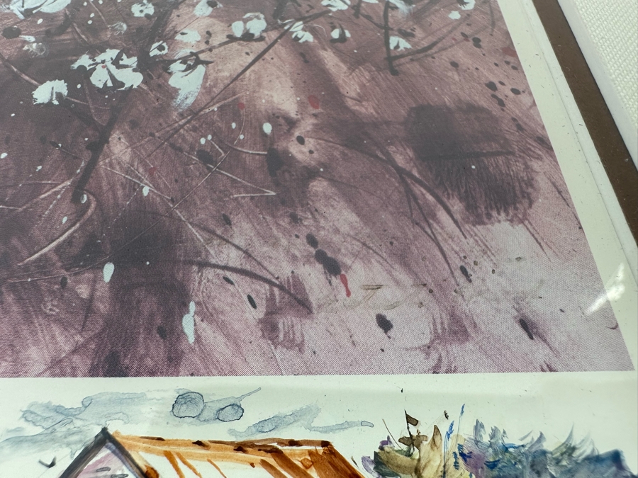 Jack Clouse DeLoney (B. 1940, Alabama) Signed Limited Edition Print Titled 'Scrappin' Cotton' Numbered 15 X 10 Framed 21 X 17 [Photo 8]