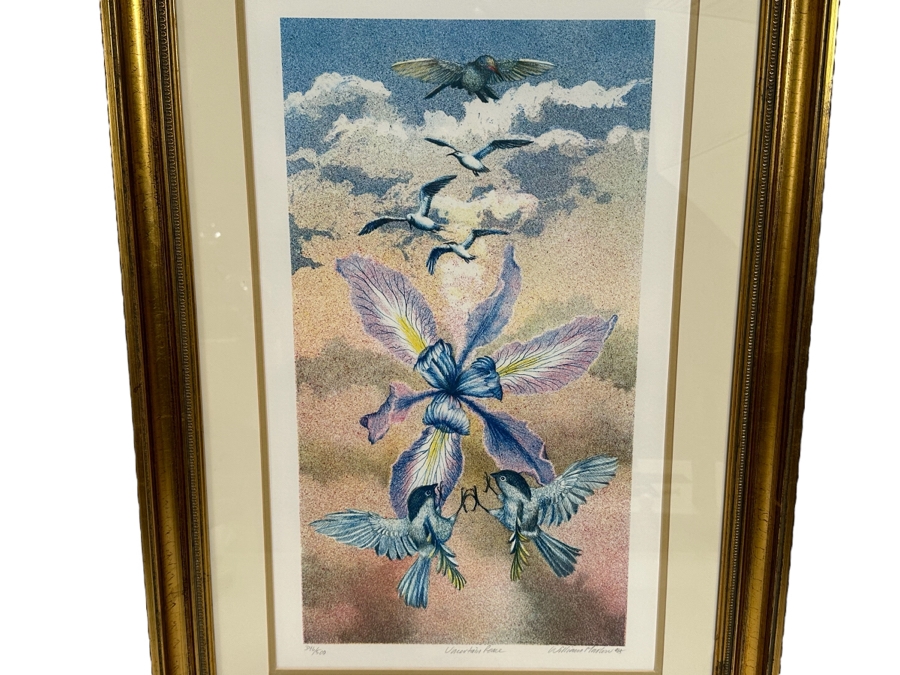 William Marlow Signed Limited Edition Print Titled 'Uncertain Peace' Numbered 346 Of 500 14 X 24 Framed 22 X 33 [Photo 1]