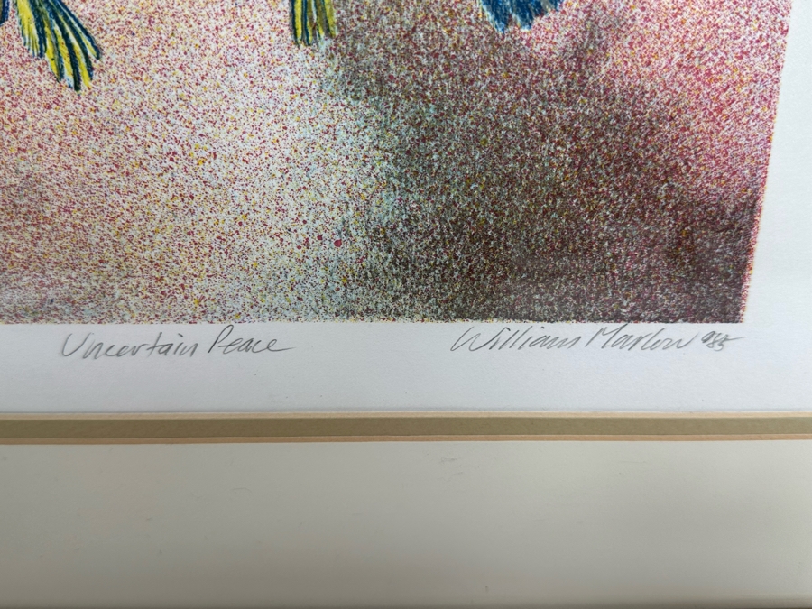 William Marlow Signed Limited Edition Print Titled 'Uncertain Peace' Numbered 346 Of 500 14 X 24 Framed 22 X 33 [Photo 7]