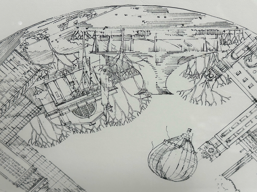 John Pils Signed On Verso Framed Print St Louis MO In The Round Framed 23 X 22.5 [Photo 5]