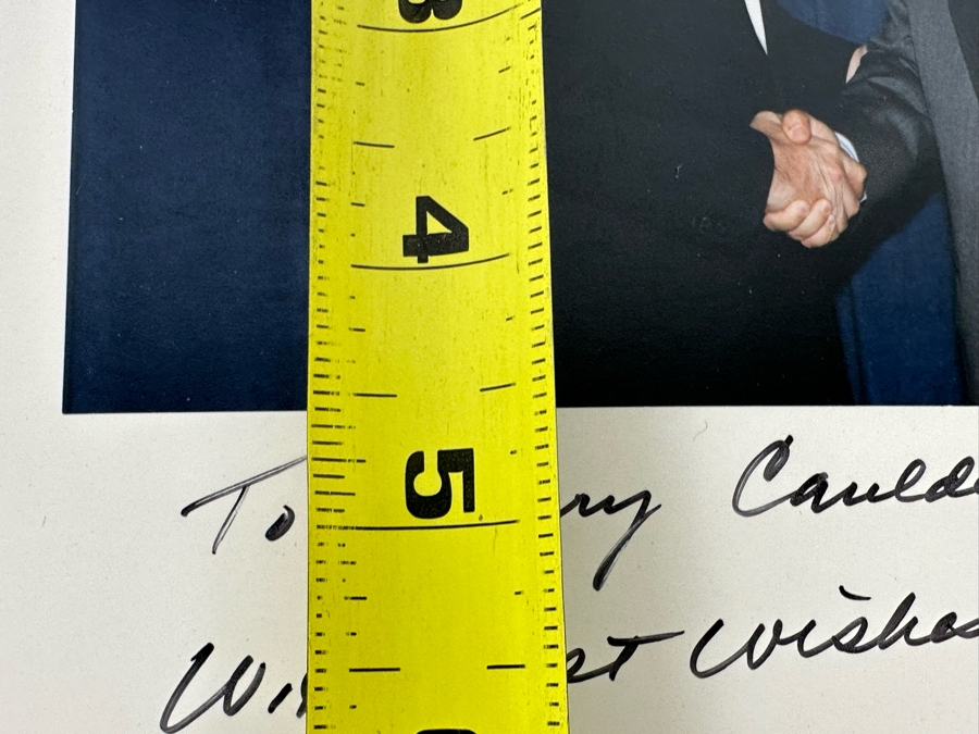 Hand Signed Dan Quayle Photograph Of Vice President Of United States 1989-1993 With Client 7 X 5 [Photo 6]