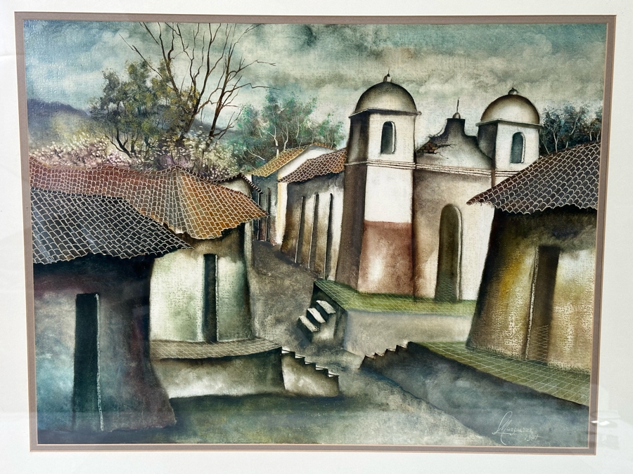 Original Painting Signed L Manzanares? Dated 1981 22 X 18 Framed 29.5 X 24.5