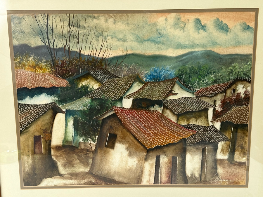 Original Painting Signed L Manzanares? Dated 1981 22 X 18 Framed 29.5 X 24.5