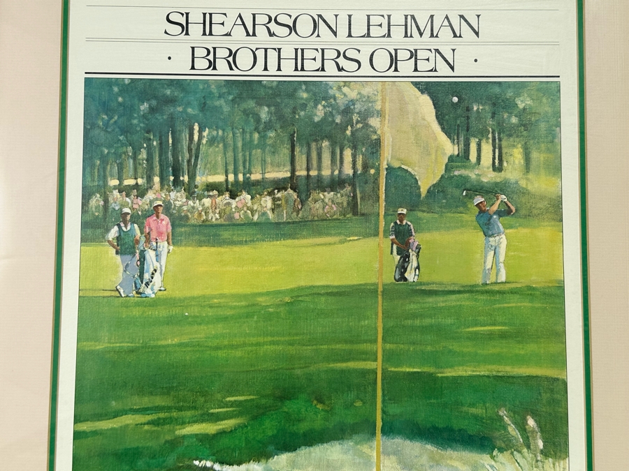 Hand Signed Poster From The Shearson Lehman Brothers Open At Torrey Pines Golf Course San Diego, CA 1991 Signed By Artist Walt Spitzmiller 15 X 27 Framed 22.5 X 33.5 [Photo 8]