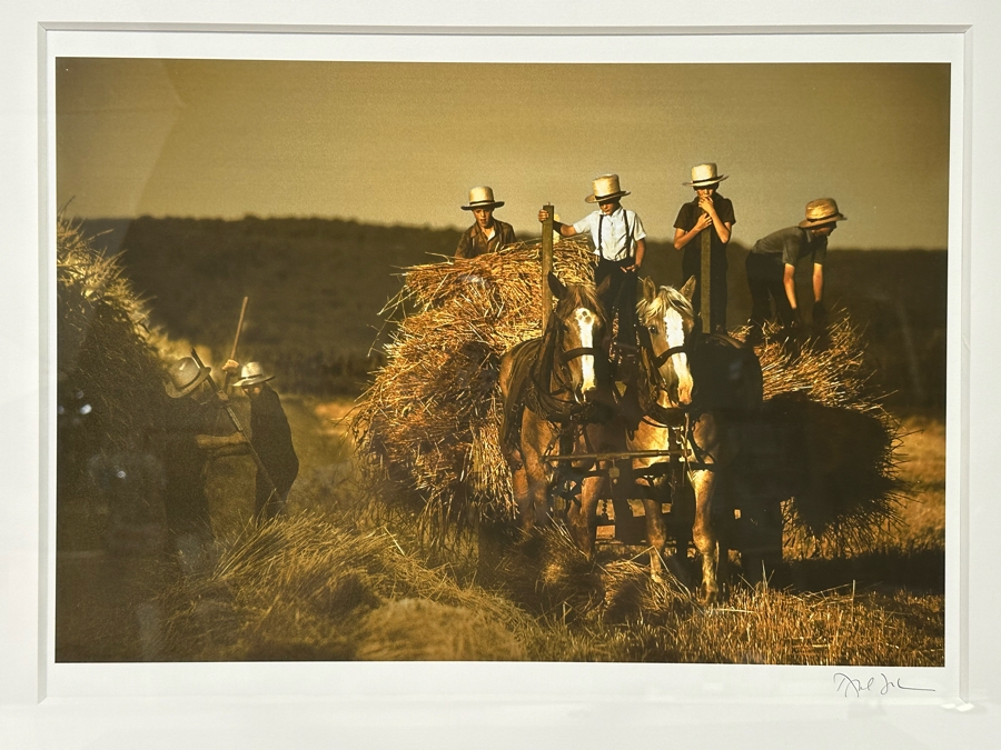 David Lorenz Winston Signed Color Giclee Print On Archival Fine Art Paper From The New York Times Photo Archives Titled 'Harvesting' 18 X 13 Framed 25 X 21.5 [Photo 3]