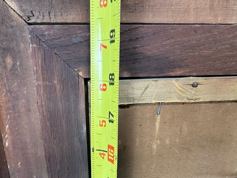 Original Unsigned Artwork 19.5 X 16 In Antique Wooden Framed 31 X 27 [Photo 16]