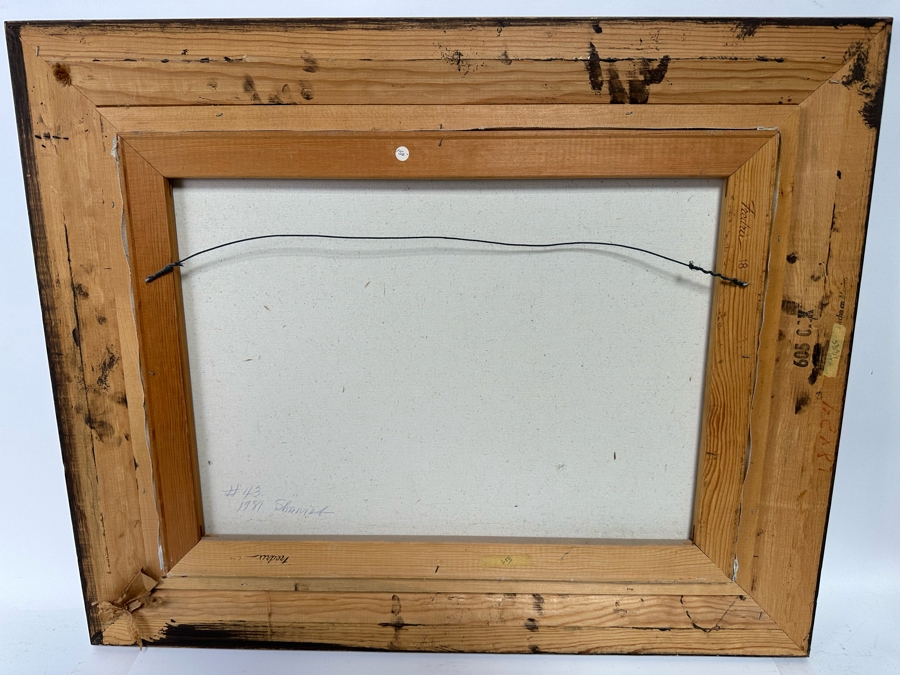 Original Signed Landscape Painting On Canvas Dated 1981 24 X 18 Framed 31.5 X 26 [Photo 7]