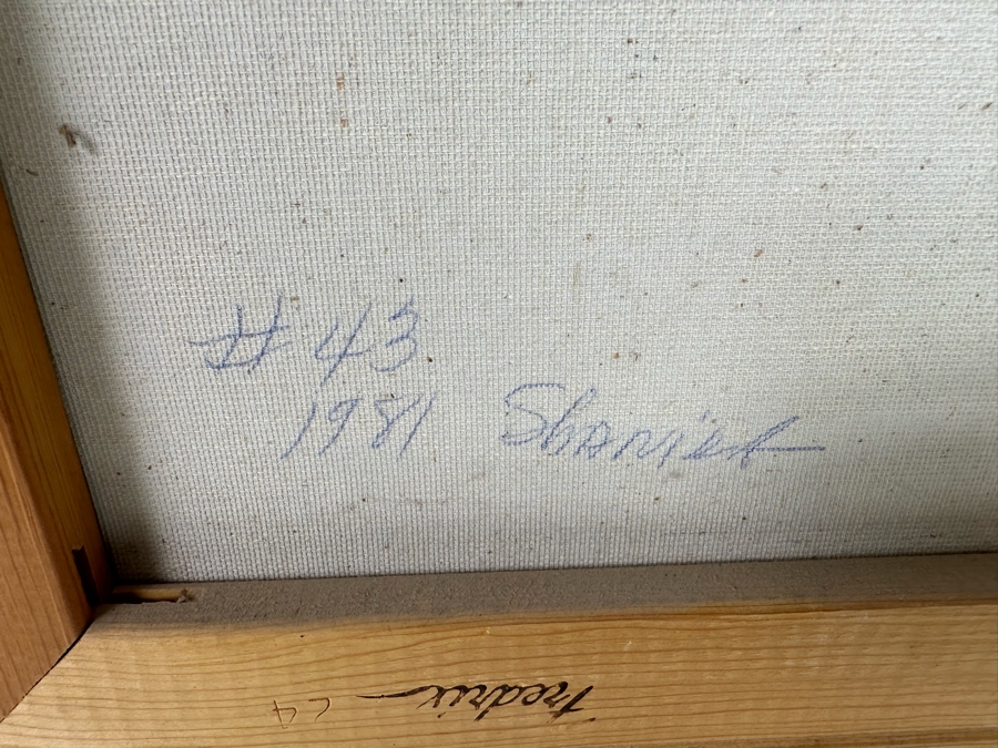 Original Signed Landscape Painting On Canvas Dated 1981 24 X 18 Framed 31.5 X 26 [Photo 8]