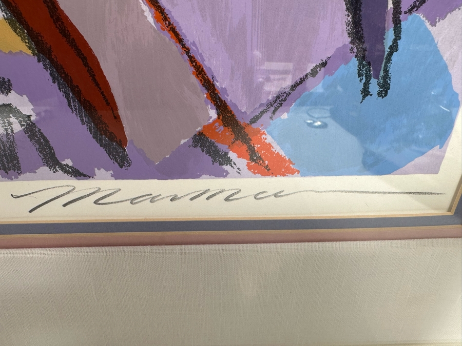 Isaac Maimon Signed Limited Edition Print Titled 'The Corner Cafe' 29 X 39 Framed 41.5 X 51 [Photo 5]