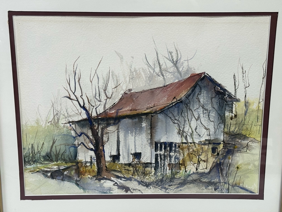 Jo Rezny McCredie Original Watercolor Painting 16 X 13 Framed 28 X 24.5