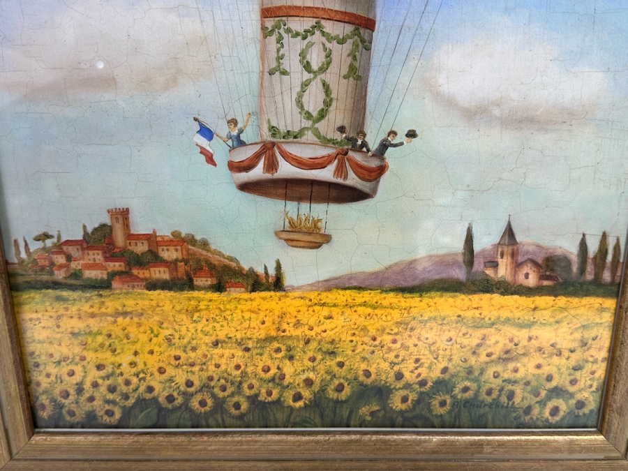 Framed Print Titled 'The Descent Over Field III' By The Raschella Collection Pico Rivera, CA Framed 25 X 29.5 [Photo 6]