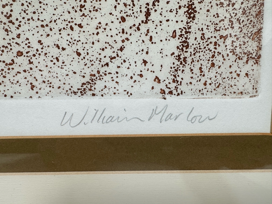 William Marlow Signed Limited Edition Print Titled 'View II' Numbered 169 Of 300 17.5 X 25 Framed 29 X 35.5 [Photo 5]