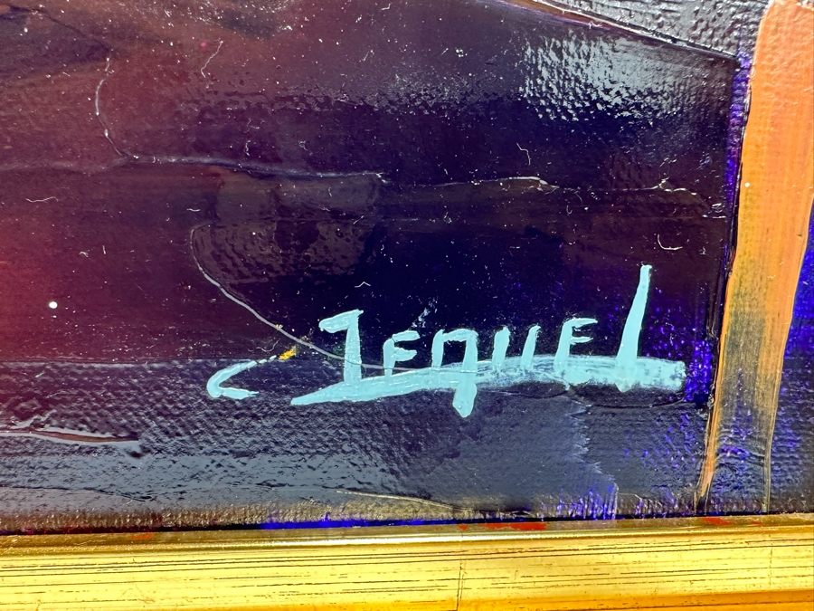 Christian Jecquel (B. 1935, French) Original Oil Painting On Canvas 25.5 X 21.5 Framed 30.5 X 26.5 [Photo 14]