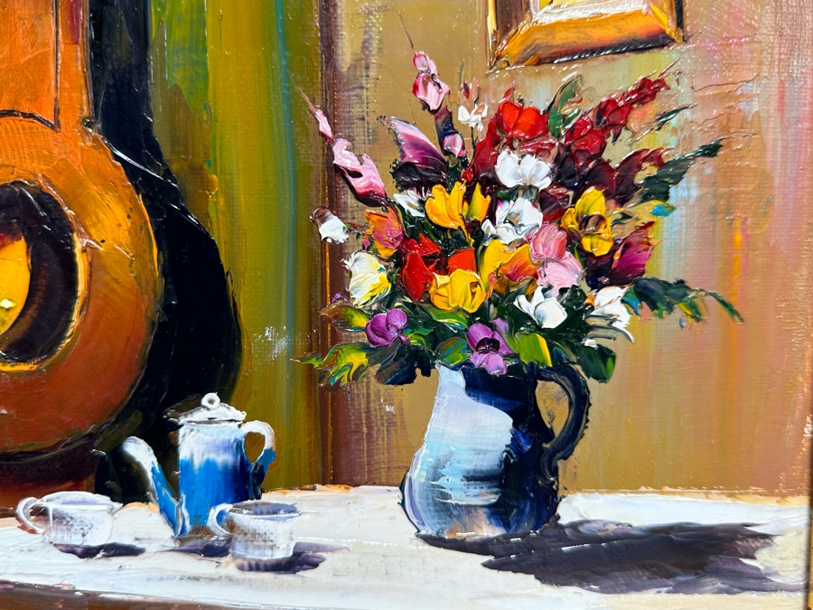 Christian Jecquel (B. 1935, French) Original Oil Painting On Canvas 25.5 X 21.5 Framed 30.5 X 26.5 [Photo 10]