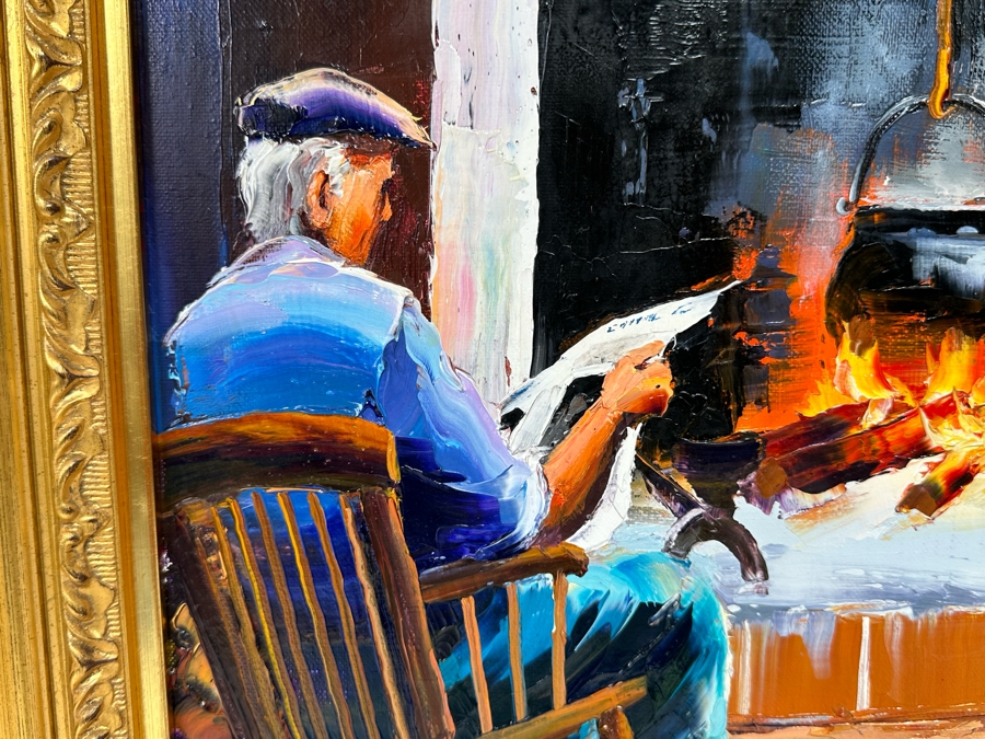 Christian Jecquel (B. 1935, French) Original Oil Painting On Canvas 25.5 X 21.5 Framed 30.5 X 26.5 [Photo 7]