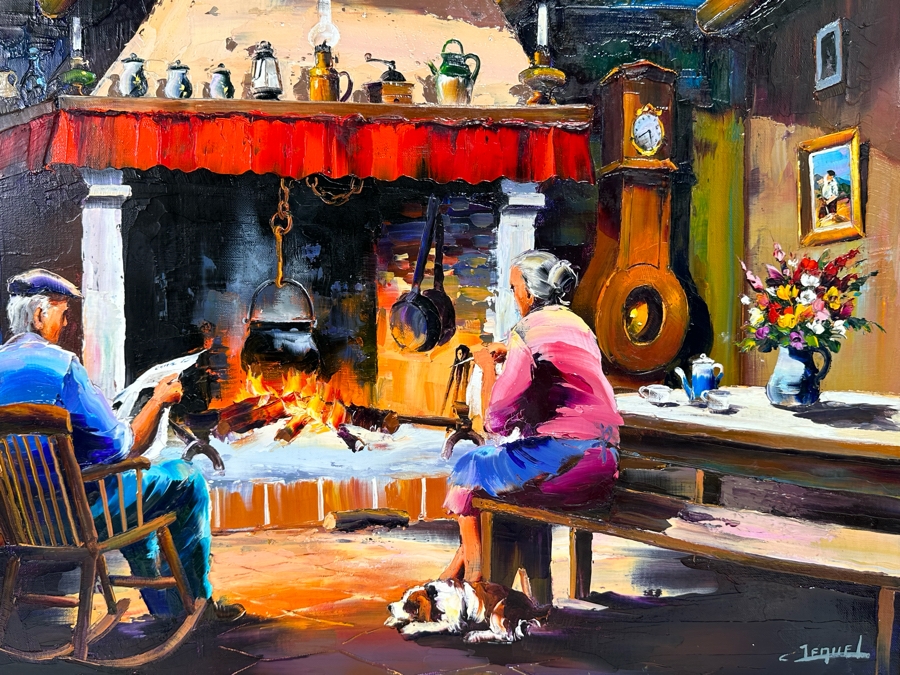 Christian Jecquel (B. 1935, French) Original Oil Painting On Canvas 25.5 X 21.5 Framed 30.5 X 26.5 [Photo 15]