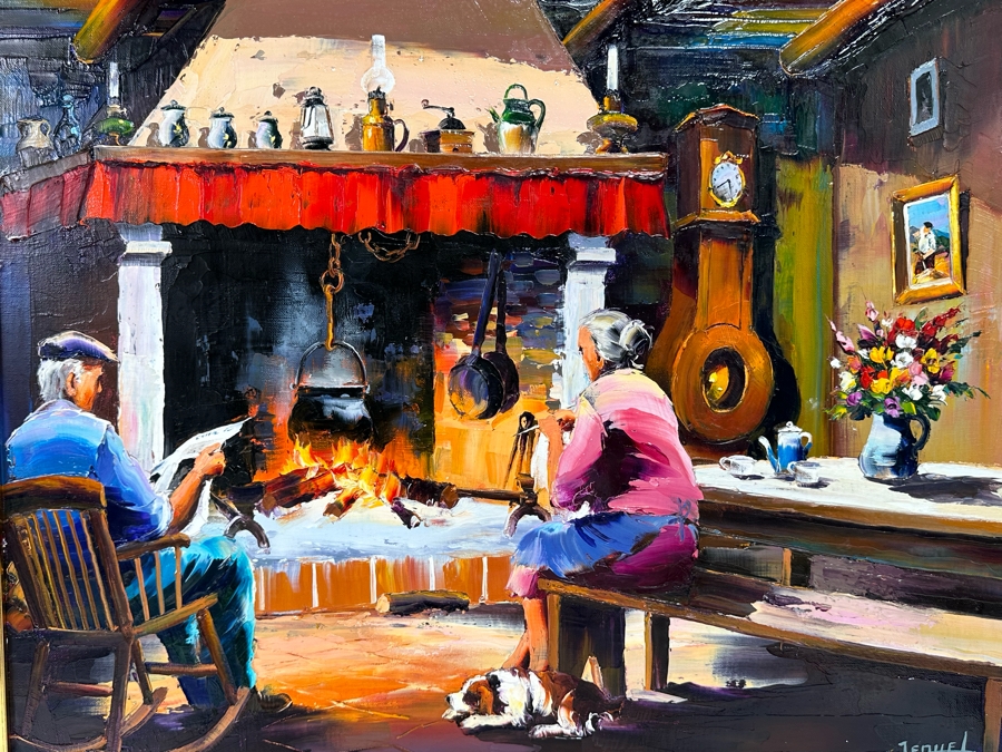 Christian Jecquel (B. 1935, French) Original Oil Painting On Canvas 25.5 X 21.5 Framed 30.5 X 26.5 [Photo 16]