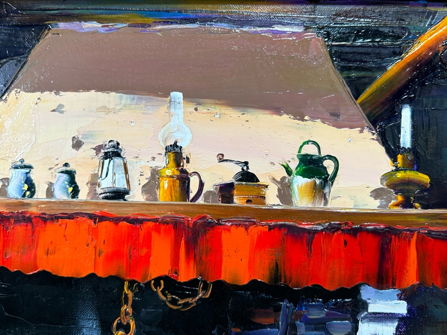 Christian Jecquel (B. 1935, French) Original Oil Painting On Canvas 25.5 X 21.5 Framed 30.5 X 26.5 [Photo 9]