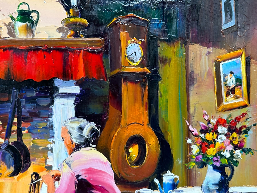 Christian Jecquel (B. 1935, French) Original Oil Painting On Canvas 25.5 X 21.5 Framed 30.5 X 26.5 [Photo 12]