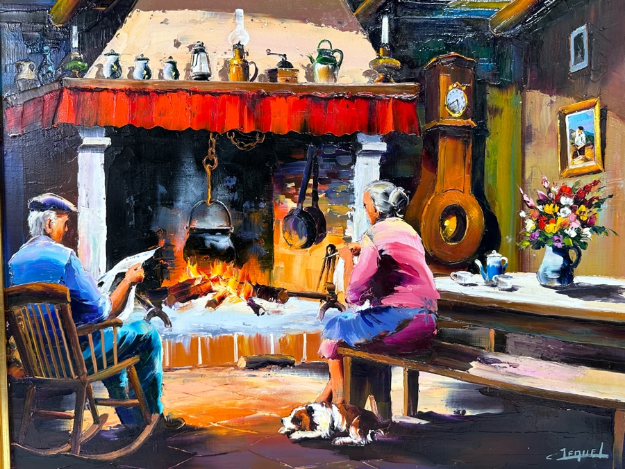 Christian Jecquel (B. 1935, French) Original Oil Painting On Canvas 25.5 X 21.5 Framed 30.5 X 26.5 [Photo 17]