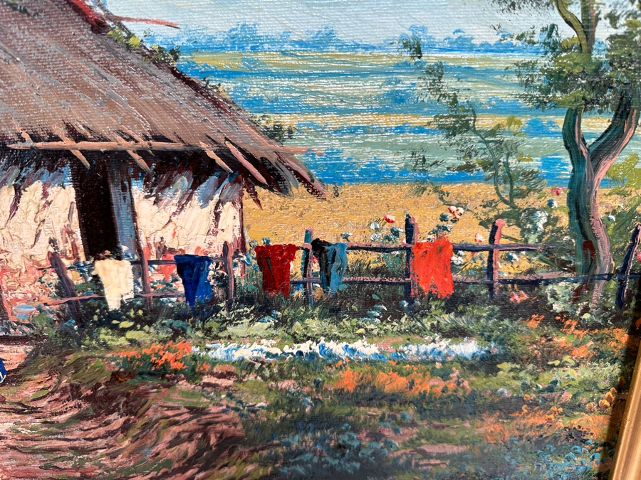 Emilio Moncayo (B. 1895, Ecuador) Signed Original Oil Painting 26 X 19 Framed 36 X 29 [Photo 6]