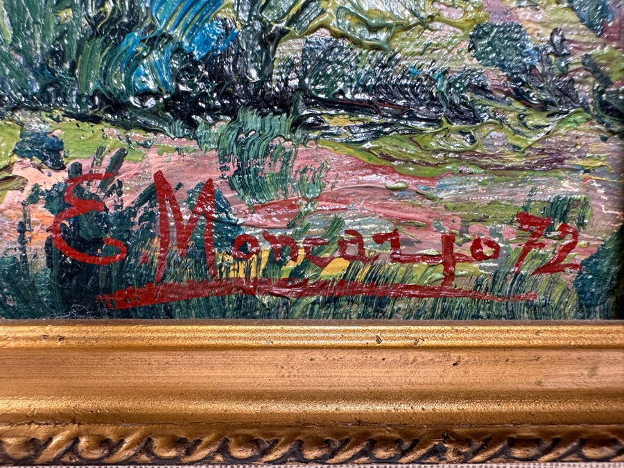 Emilio Moncayo (B. 1895, Ecuador) Signed Original Oil Painting 26 X 19 Framed 36 X 29 [Photo 12]