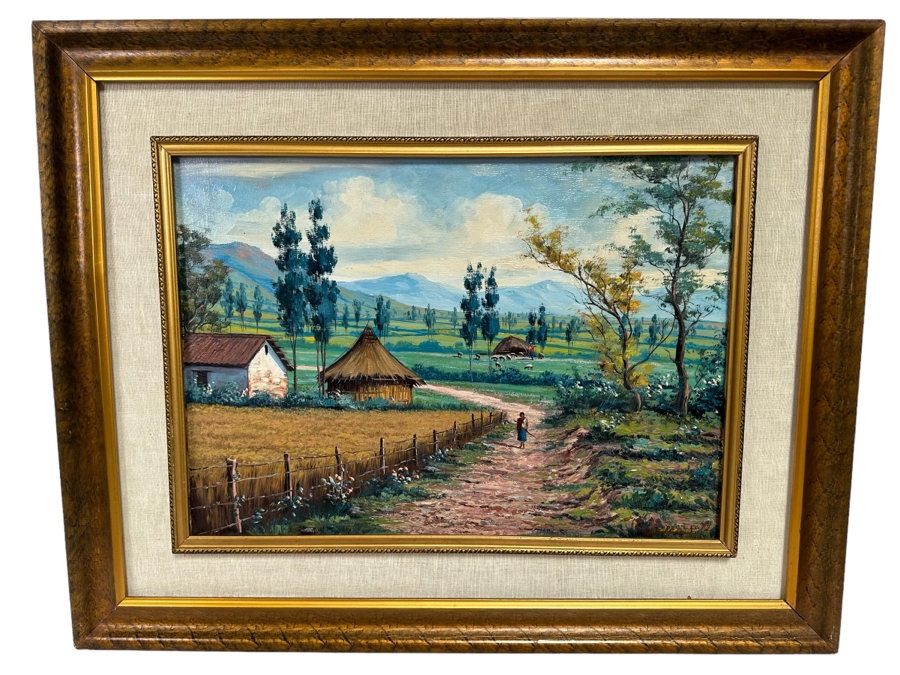 Emilio Moncayo (B. 1895, Ecuador) Signed Original Oil Painting 26 X 19 Framed 36 X 29 [Photo 2]