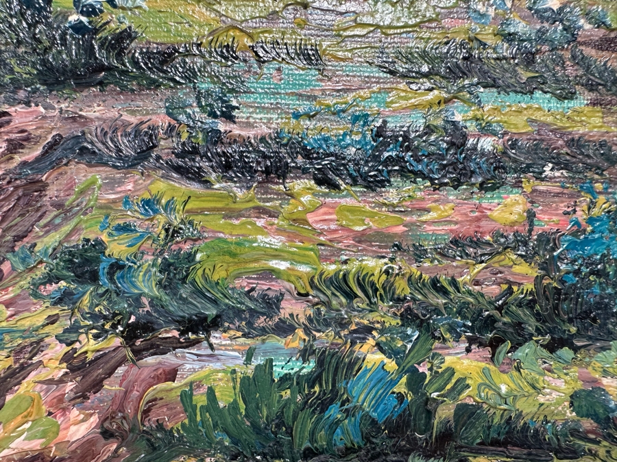 Emilio Moncayo (B. 1895, Ecuador) Signed Original Oil Painting 26 X 19 Framed 36 X 29 [Photo 11]