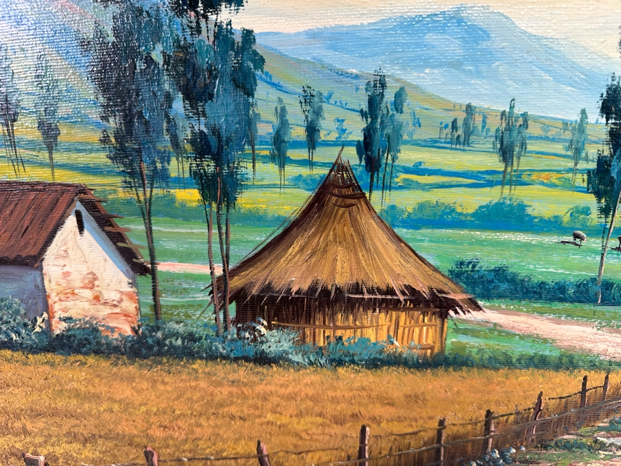 Emilio Moncayo (B. 1895, Ecuador) Signed Original Oil Painting 26 X 19 Framed 36 X 29 [Photo 6]