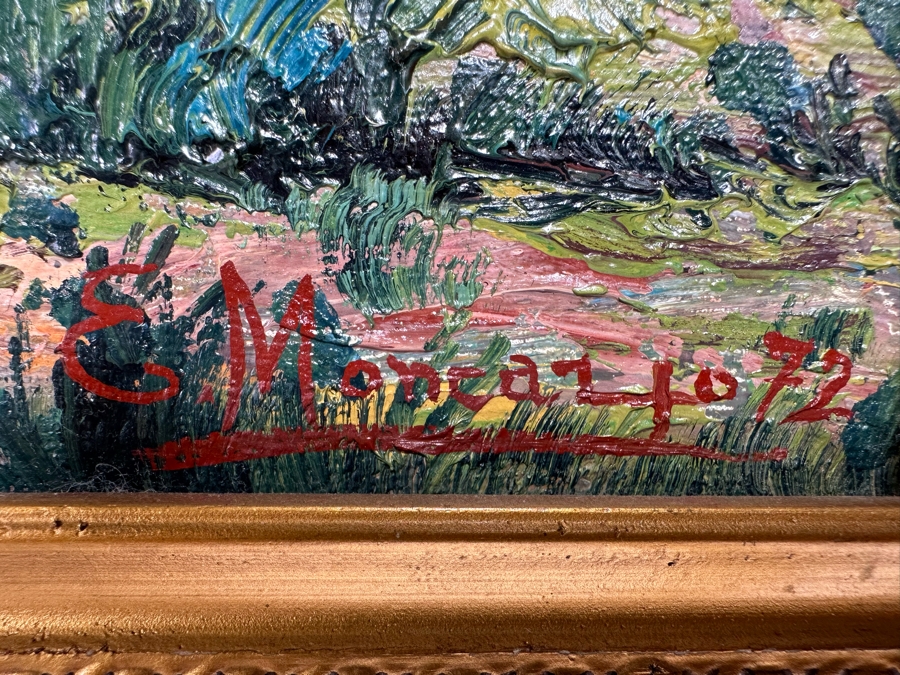 Emilio Moncayo (B. 1895, Ecuador) Signed Original Oil Painting 26 X 19 Framed 36 X 29 [Photo 13]