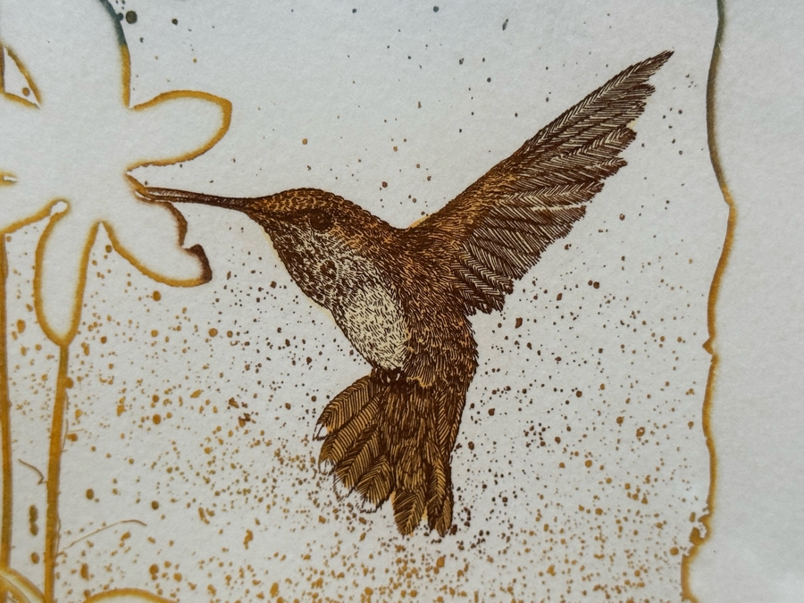 William Marlow Signed Limited Edition Print Titled 'Living Garden' Numbered 261 Of 300 13 X 18 Framed 27 X 34.5 [Photo 7]