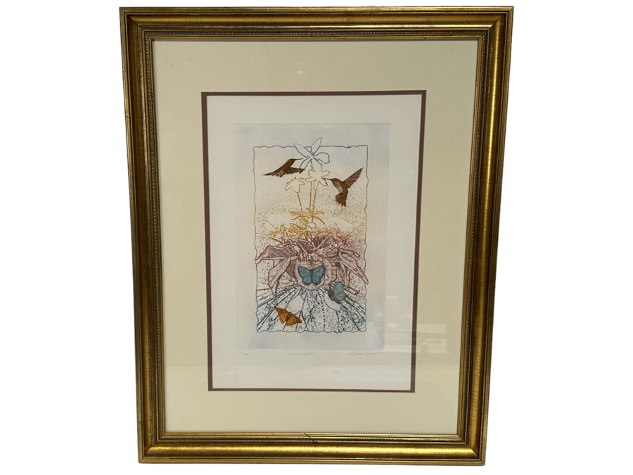 William Marlow Signed Limited Edition Print Titled 'Living Garden' Numbered 261 Of 300 13 X 18 Framed 27 X 34.5 [Photo 2]