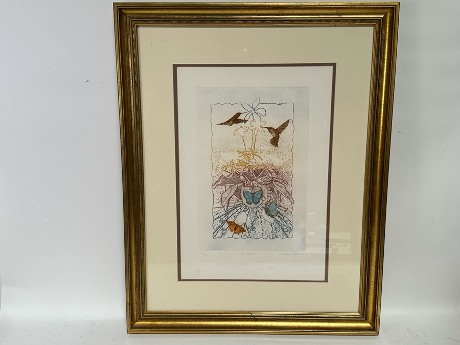 William Marlow Signed Limited Edition Print Titled 'Living Garden' Numbered 261 Of 300 13 X 18 Framed 27 X 34.5 [Photo 3]