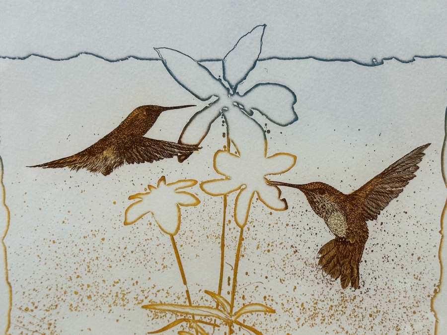 William Marlow Signed Limited Edition Print Titled 'Living Garden' Numbered 261 Of 300 13 X 18 Framed 27 X 34.5 [Photo 6]