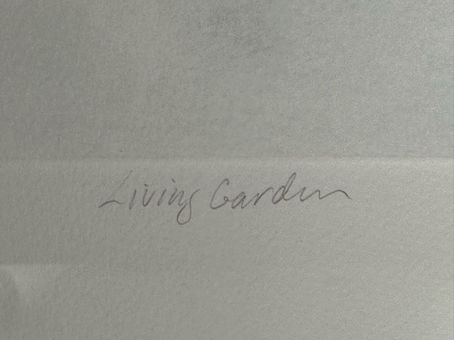 William Marlow Signed Limited Edition Print Titled 'Living Garden' Numbered 261 Of 300 13 X 18 Framed 27 X 34.5 [Photo 11]