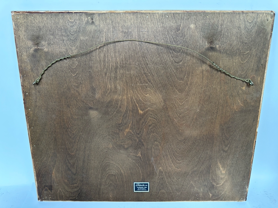 Large Hand Painted Delft Porcelain Plaque Painted By M. C. Krieger After Dutch Painting By Johann Bernhard Klombeck 21 X 17 Framed 26 X 22.5 [Photo 15]