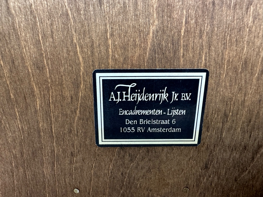 Large Hand Painted Delft Porcelain Plaque Painted By M. C. Krieger After Dutch Painting By Johann Bernhard Klombeck 21 X 17 Framed 26 X 22.5 [Photo 16]