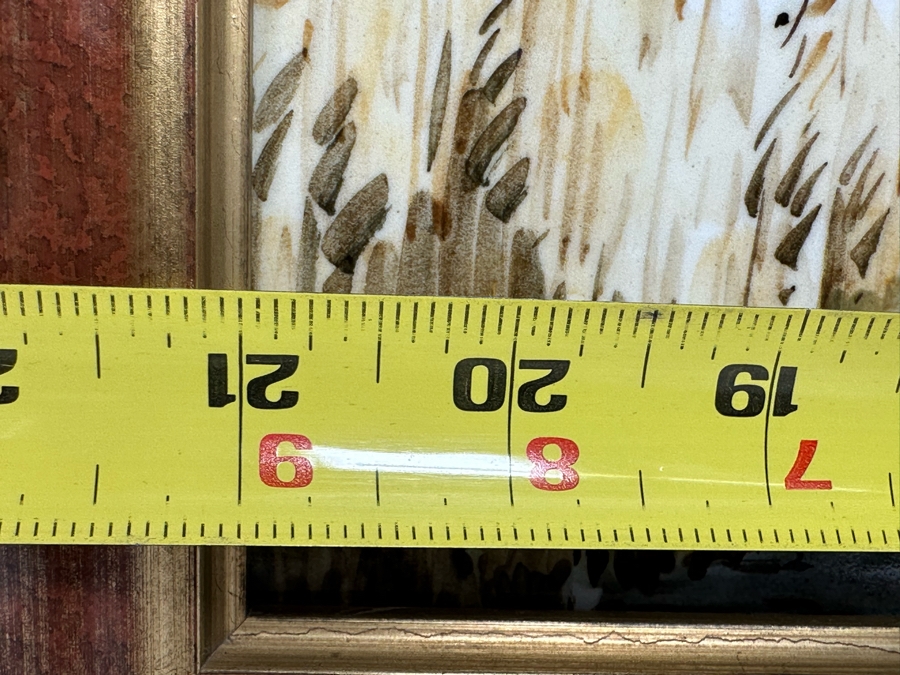 Large Hand Painted Delft Porcelain Plaque Painted By M. C. Krieger After Dutch Painting By Johann Bernhard Klombeck 21 X 17 Framed 26 X 22.5 [Photo 11]