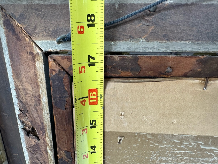 Victor Giraud (1868-1953, French) Stunning Antique Original River Scene Landscape Painting Signed Lower Right In Pencil 21 X 17 In Antique Gilded Wooden Frame 29 X 25 [Photo 27]