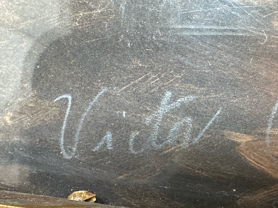 Victor Giraud (1868-1953, French) Stunning Antique Original River Scene Landscape Painting Signed Lower Right In Pencil 21 X 17 In Antique Gilded Wooden Frame 29 X 25 [Photo 24]