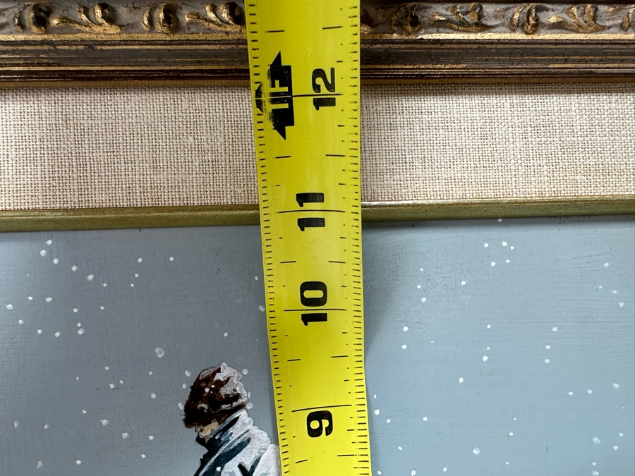 Original Painting On Canvas Signed G Hardy Montana 1901 10 X 11 Framed 18 X 20 [Photo 9]