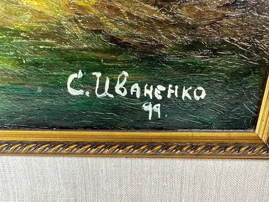 Original Ukranian / Russian Oil Painting On Canvas Signed S. Ivanenko 29.5 X 24 Framed 40.5 X 34.5 [Photo 8]