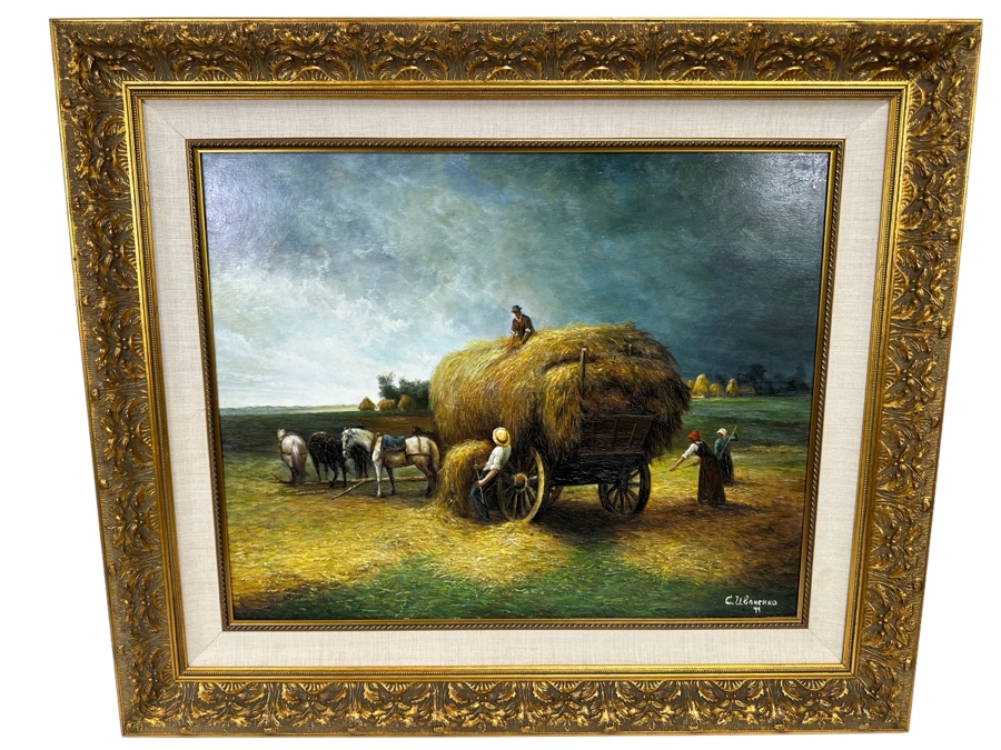 Original Ukranian / Russian Oil Painting On Canvas Signed S. Ivanenko 29.5 X 24 Framed 40.5 X 34.5 [Photo 2]