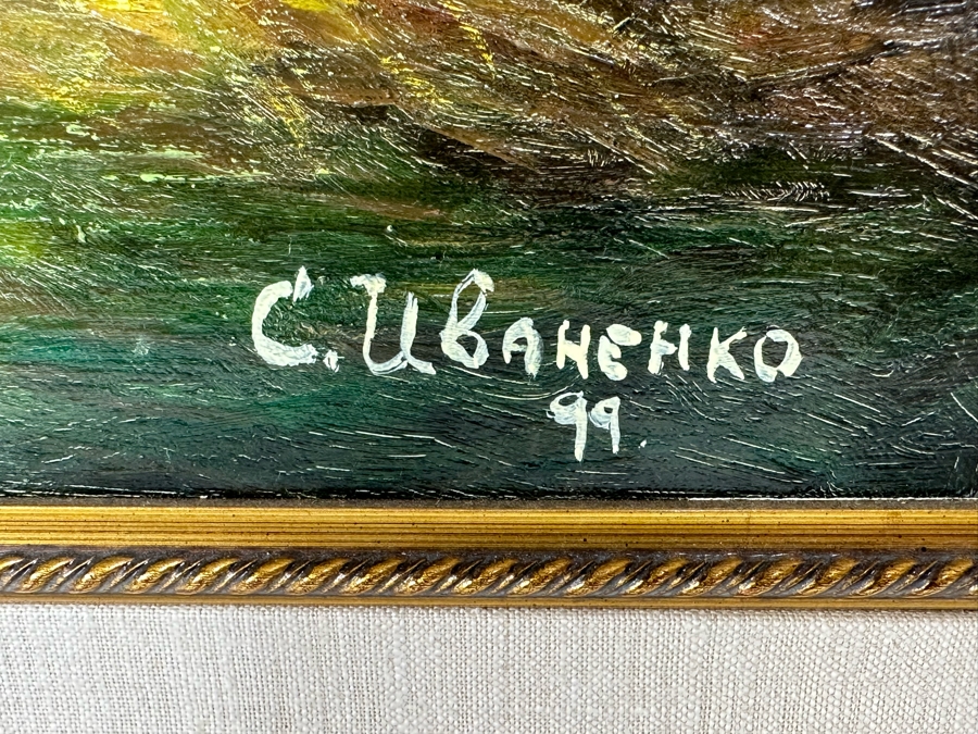 Original Ukranian / Russian Oil Painting On Canvas Signed S. Ivanenko 29.5 X 24 Framed 40.5 X 34.5 [Photo 9]