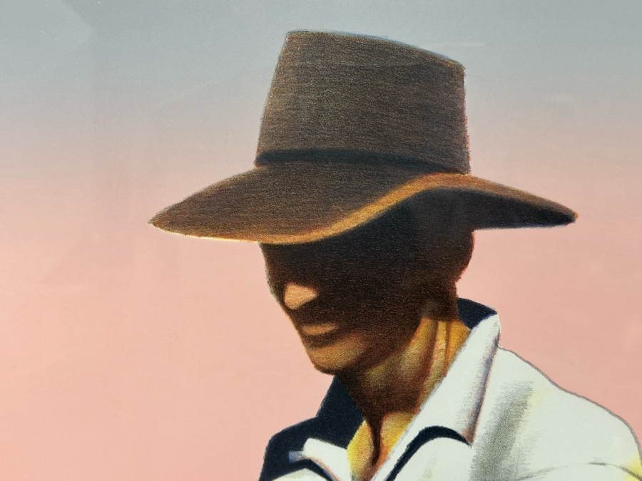 Gary Ernest Smith (B. 1942, Utah) Signed Limited Edition Print Titled 'Man With Wheat Bundle' Numbered 27 Of 155 Dated 1991 20 X 27.5 Framed 29 X 36 [Photo 4]