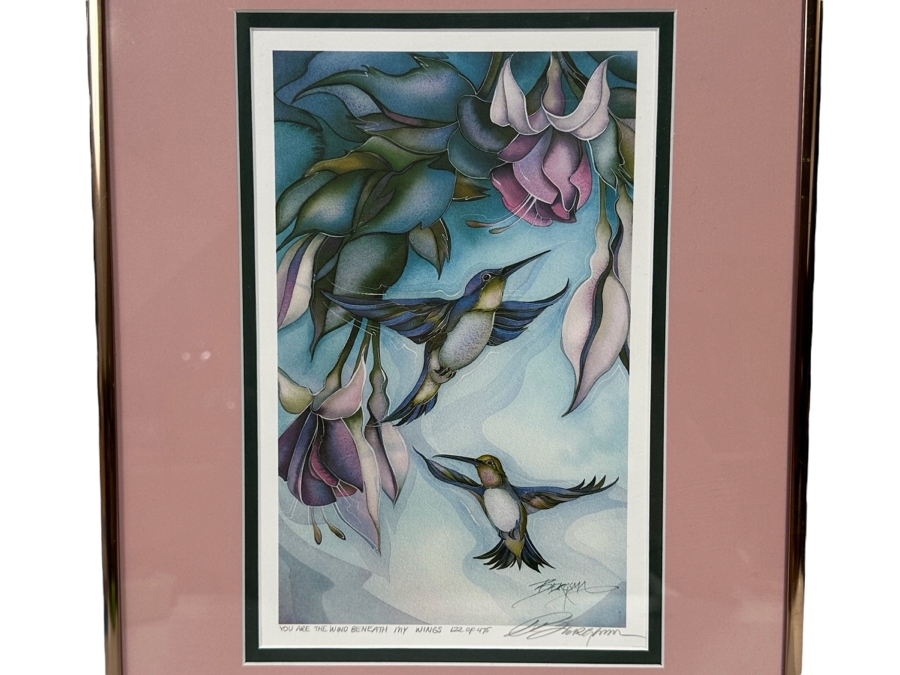 Jody Bergsma Signed Limited Edition Print Titled 'You Are The Wind Beneath My Wings' Numbered 122 OF 475 7 X 11 Framed 12 X 16 [Photo 1]